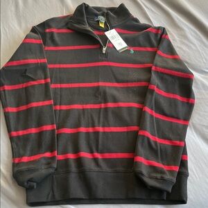 Polo by Ralph Lauren Men's Zip-Up Sweater in Black and Red